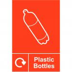 Self-adhesive vinyl Plastic Bottles Recycling Sign (150 x 200mm). Easy to use; simply peel off the backing and apply to a clean dry surface.