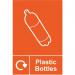 Plastic Bottles Recycling Sign (150 x 200mm). Manufactured from strong rigid PVC and is non-adhesive; 0.8mm thick. 18161