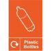 The picture shows a set of Spectrum Industrial Waste Disposal Signs dedicated to recycling plastic bottles. The signs are made of 1.2mm recyclable PP material and measure 200 x 300mm. Each sign prominently displays the recycling symbol and text indicating that plastic bottles should be disposed of in the designated receptacle. The signs are clearly visible and informative, making it easy for individuals to properly recycle their plastic bottles.