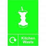 Self-adhesive vinyl Kitchen Waste Recycling Sign (150 x 200mm). Easy to use; simply peel off the backing and apply to a clean dry surface.