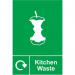 Kitchen Waste Recycling Sign (150 x 200mm). Manufactured from strong rigid PVC and is non-adhesive; 0.8mm thick. 18173