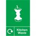 The image shows a Spectrum Industrial Waste Disposal Sign for recycling printer cartridges. The sign is made of self-adhesive vinyl and measures 200mm x 300mm.