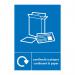 This image shows two spectrum industrial waste disposal signs, one in Welsh and one in English, with the words Cardboard & Paper - SAV and measurements listed as 210 x 297mm. The signs appear to be made of sturdy material and feature clear text and graphics for efficient recycling.