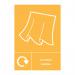 The picture shows a set of Spectrum Industrial Waste Disposal Signs specifically for recycling textiles in Welsh and English. The signs measure 210 x 297mm and have the code SAV.