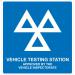 MOT Vehicle Testing Station’ Sign; Rigid PVC Board (625mm x 600mm) 18500