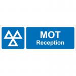 MOT Reception&rsquo; Sign; Rigid PVC Board (600mm x 200mm)