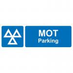 MOT Parking&rsquo; Sign; Rigid PVC Board (600mm x 200mm)
