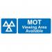 MOT Viewing Area Available’ Sign; Rigid PVC Board (600mm x 200mm) 18503