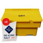 Winter Kit 1 containing 1 x 200kg GritBin & 8 x 25kg De-Icing Salt) 20663