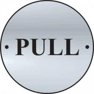 Pull Door Disc, Satin Anodised Aluminium, 75mm Dia. 2472-0