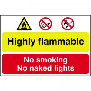 Highly flammable No smoking or naked lights - PP - 1.2mm Polypropylene