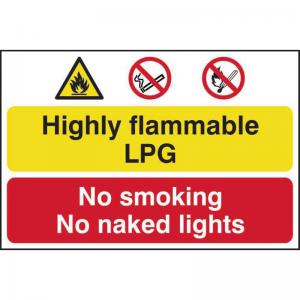 Highly flammable LPG No smoking or naked lights - PP - 1.2mm