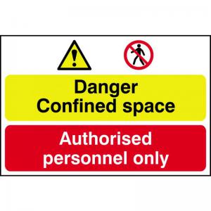 Danger Confined space Authorised personnel only - PP - 1.2mm