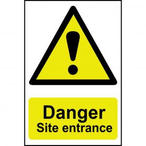 Danger Site entrance - PP - 1.2mm Polypropylene Non Adhesive - Non
