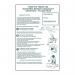 The image shows a red and white fire safety sign with instructions on how to treat an electric shock casualty. The sign is made of 1.2mm thick polypropylene and measures 400 x 600mm. It is non-adhesive and not bagged.