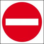 This picture shows a Spectrum Industrial Road and Traffic Signs no entry symbol sign made of 3mm foamex board. The sign measures 400mm x 400mm and has the number 4330 on it.