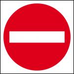 No Entry Sign (400 x 400mm). Manufactured from strong non-adhesive rigid foamed PVC (3mm Foamex board).