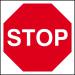 Stop Sign (400 x 400mm). Manufactured from strong non-adhesive rigid foamed PVC (3mm Foamex board). 4331