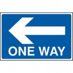 One Way Arrow Left&rsquo; Sign; 3mm Foamex PVC Board (600mm x 400mm)