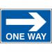 One Way Arrow Right’ Sign; 3mm Foamex PVC Board (600mm x 400mm) 4341