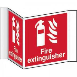 Fire extinguisher Projection sign 1.2mm Recyclable PP 200mm face 4410