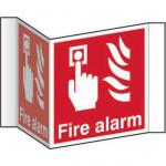 Fire Alarm Projection Sign (200mm face). Manufactured from strong rigid PVC and is non-adhesive; 0.8mm thick.