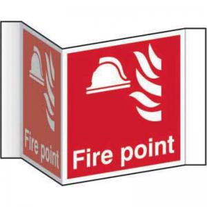 Fire point Projection sign 1.2mm Recyclable PP 200mm face 4413
