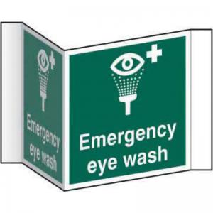 Emergency eye wash Projection sign 1.2mm Recyclable PP 200mm face 4463