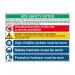 The image shows a Spectrum Industrial Safety Signs Composite site safety notice, specifically the FMX (800 x 600mm) Irish version. The sign features bold lettering and bright colors on a white background, with various safety symbols and instructions for workers on a construction site.