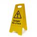 A group of Spectrum Industrial Danger Signs featuring the words Danger Men At Work can be seen in the photo. The signs are displayed on a Heavy Duty A Board that measures 620mm by 200mm. These durable industrial signs are designed to warn and caution individuals in hazardous work areas.