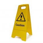 Caution! - Heavy Duty A Board made from polypropylene and are printed on both sides. Size 620 x 300 x 450mm 