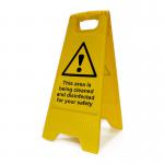 This Area Is being Cleaned And Disinfected For Your Safety&rsquo;; Heavy Duty A Board (620mm x 200mm)