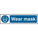 Mandatory Self-Adhesive PVC Sign (200 x 50mm) - Wear Mask