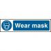 Mandatory Self-Adhesive PVC Sign (200 x 50mm) - Wear Mask 5002