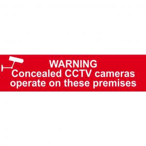 Self adhesive semi-rigid PVC Warning Concealed CCTV Cameras Operate In