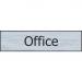 Self adhesive semi-rigid Office Sign in Stainless Steel Effect (200 x 50mm). Easy to fix; peel off the backing and apply. 6313