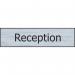 The Spectrum Industrial Room Signs Reception Sign is made of stainless steel effect and measures 200mm x 50mm. It can be easily attached with self-adhesive PVC and blends seamlessly into any room. The sleek design adds a modern touch to any space.