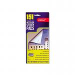 The picture shows a pack of 80 sticky pads from 151 Products Ltd. The pads are labelled as Glue Dots Interior and are neatly arranged in rows inside the packaging. The pads are round and white in color, suitable for all types of interior projects.