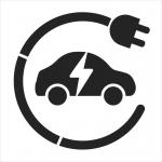 EV charging point symbol stencil - (1000 x 1000mm)