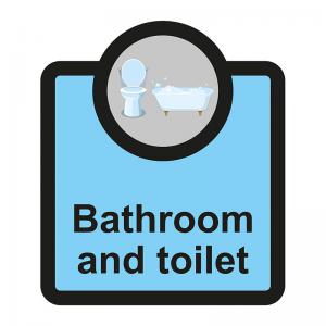 Image of Assisted Living Sign Bathroom and toilet - SA FMX 266 x 310mm