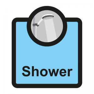 Image of Assisted Living Sign Shower - SA FMX 266 x 310mm