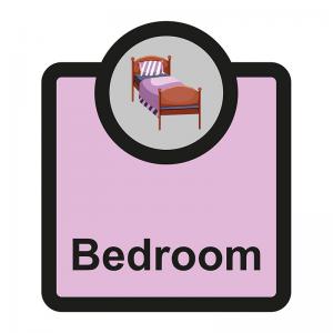Image of Assisted Living Sign Bedroom - SA FMX 266 x 310mm
