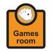 Assisted Living Sign: Games Room - S/A FMX (266 x 310mm)