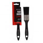 This photo features a 25mm (1in) paint brush from Centurion Europe Limited Tools. The brush has a Basics Quality label and is named BH13P. The bristles are evenly spaced and the handle is made of smooth, durable material. The brush appears lightweight and well-suited for a variety of painting projects.