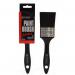 The picture shows a 50mm (2in) paint brush from Centurion Europe Limited Tools, with a sleek and sturdy black handle and soft bristles. The brush is labeled Basics Quality Paint Brush BH15P in bold white letters. It appears to be of high quality and suitable for various painting tasks.