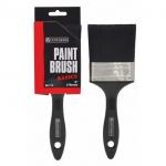 This photo showcases a 75mm (3in) Basics Quality Paint Brush by Centurion Europe Limited Tools. The brush has a sturdy wooden handle and soft, synthetic bristles for even and smooth application of paint. The sleek design and quality construction make it a reliable tool for any painting project.