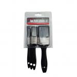 In the photo, the 5-piece paint brush set from Centurion Europe Limited Tools Basics can be seen. Each brush features high-quality bristles and a comfortable handle for easy use. The set includes various sizes for all painting needs. The brush set is neatly packaged in a plastic case for convenient storage.