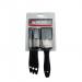 In the photo, the 5-piece paint brush set from Centurion Europe Limited Tools Basics can be seen. Each brush features high-quality bristles and a comfortable handle for easy use. The set includes various sizes for all painting needs. The brush set is neatly packaged in a plastic case for convenient storage.