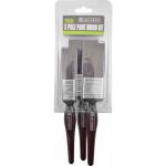 This picture features a set of three high-quality paint brushes from Centurion Europe Limited. Each brush has a sturdy wooden handle and soft bristles for smooth application. They come in varying sizes to handle any painting project with ease.