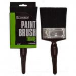 In this photo, you can see a high-quality Centurion Europe Limited paint brush measuring 100mm (4in). The smooth, wooden handle fits comfortably in your hand, while the bristles are evenly packed and perfect for any trade project.